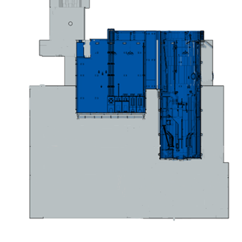 Orthogonal View Reactor And Service Pool Grey,Blue